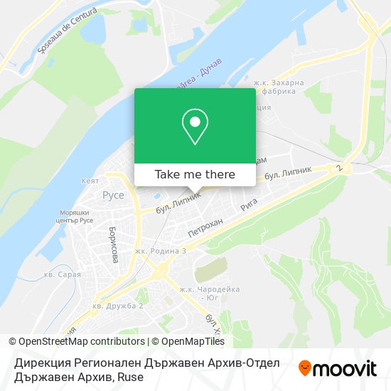 Карта Дирекция Регионален Държавен Архив-Отдел Държавен Архив