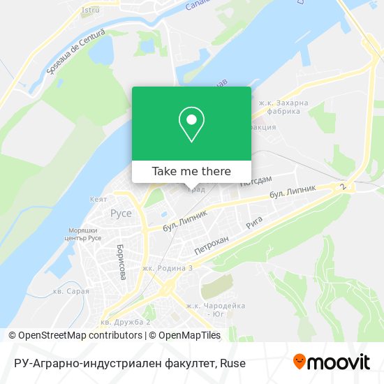 Карта РУ-Аграрно-индустриален факултет