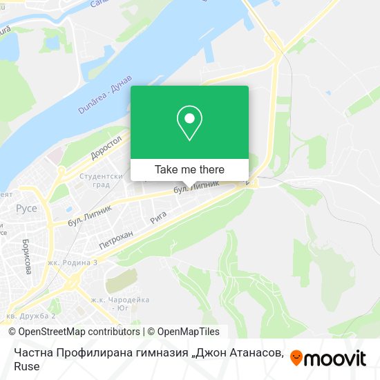 Карта Частна Профилирана гимназия „Джон Атанасов