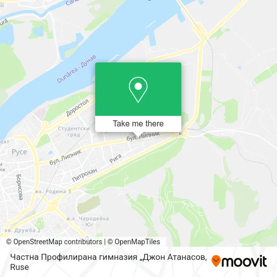 Карта Частна Профилирана гимназия „Джон Атанасов