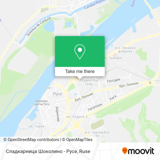 Карта Сладкарница Шоколино - Русе