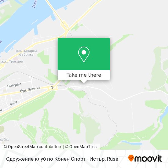 Карта Сдружение клуб по Конен Спорт - Истър