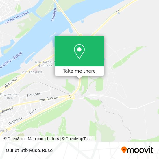 Outlet Btb Ruse map