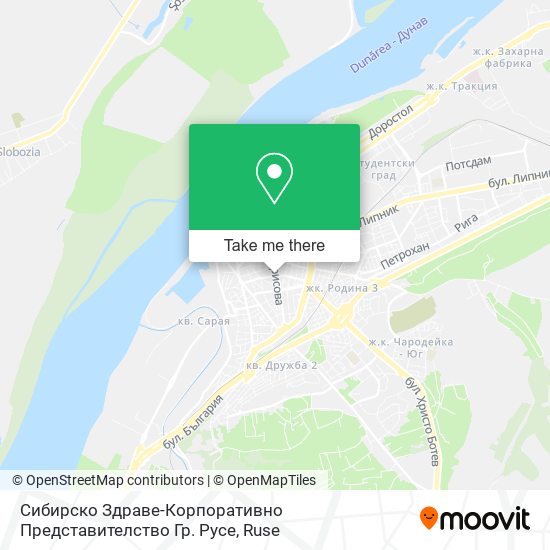 Карта Сибирско Здраве-Корпоративно Представителство Гр. Русе