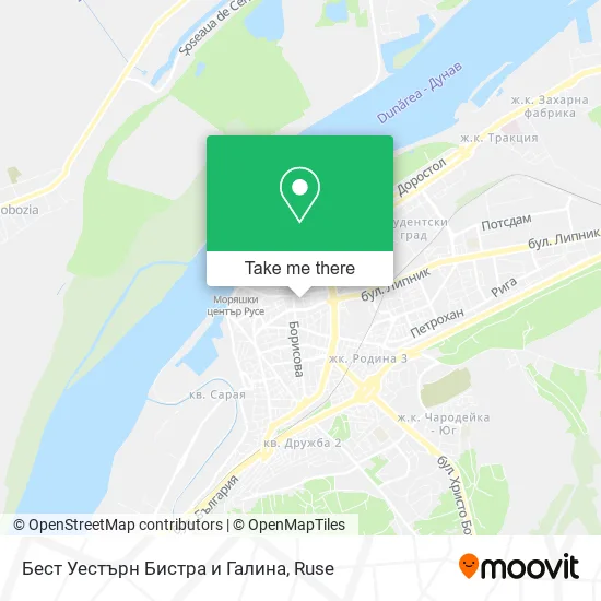 Бест Уестърн Бистра и Галина map