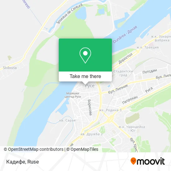 Кадифе map