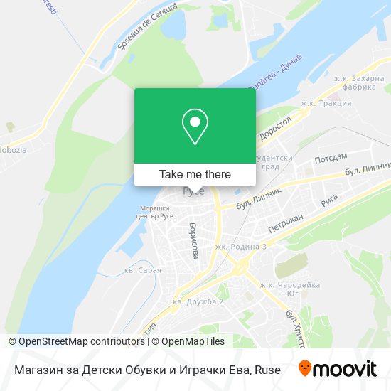 Карта Магазин за Детски Обувки и Играчки Ева