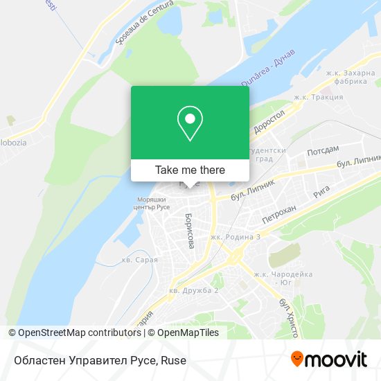 Областен Управител Русе map