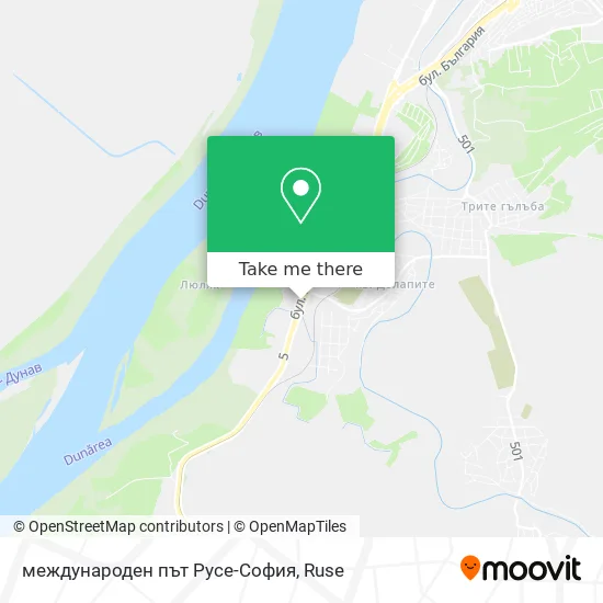 международен път Русе-София map