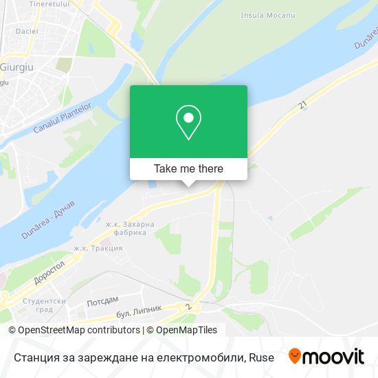 Карта Станция за зареждане на електромобили