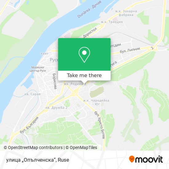 Карта улица „Опълченска“