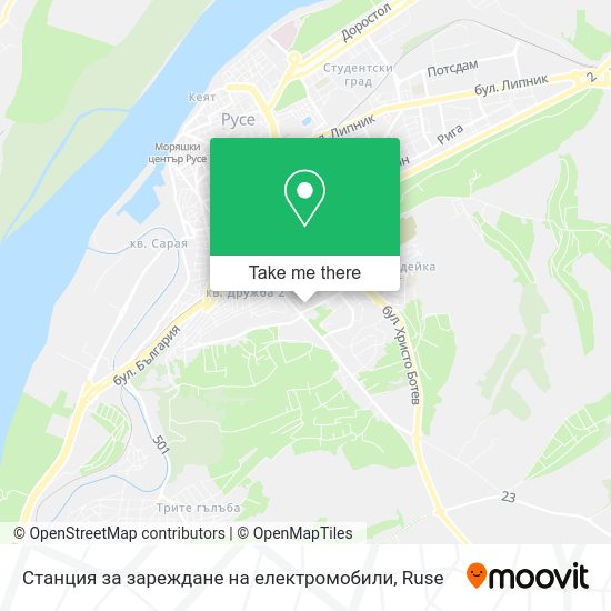 Станция за зареждане на електромобили map