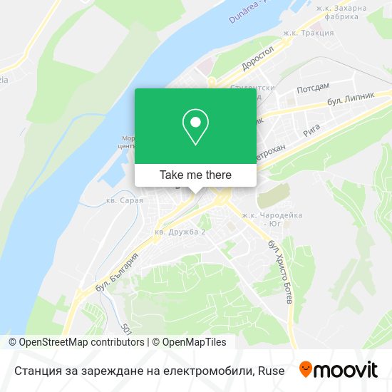 Карта Станция за зареждане на електромобили