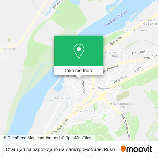 Карта Станция за зареждане на електромобили