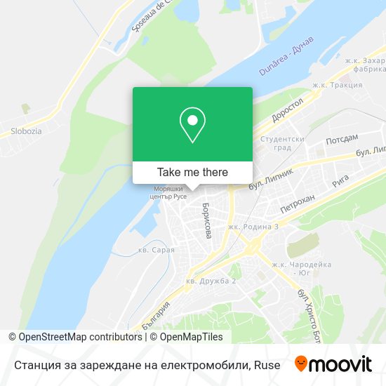 Станция за зареждане на електромобили map