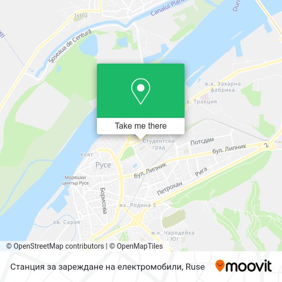Карта Станция за зареждане на електромобили
