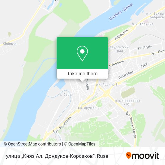 Карта улица „Княз Ал. Дондуков-Корсаков“