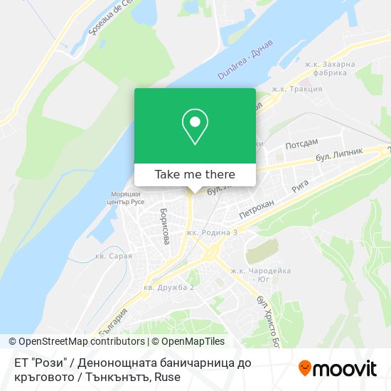 ЕТ "Рози" / Денонощната баничарница до кръговото / Тънкънътъ map