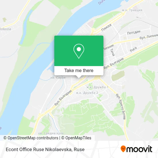 Econt Office Ruse Nikolaevska map