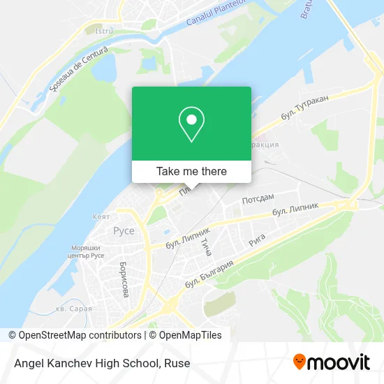 Angel Kanchev High School map