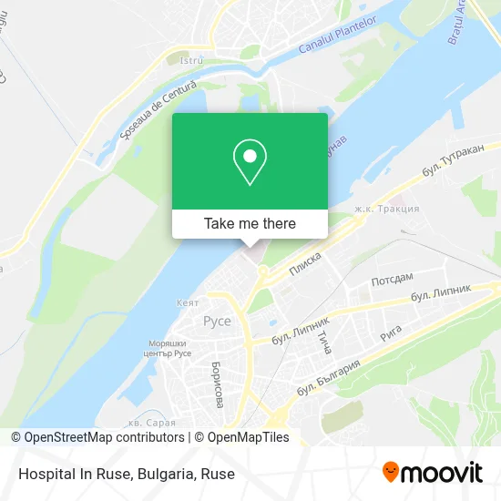 Hospital In Ruse, Bulgaria map