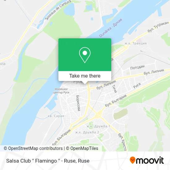 Salsa Club " Flamingo " - Ruse map