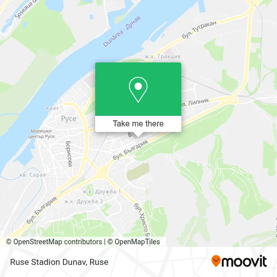 Ruse Stadion Dunav map