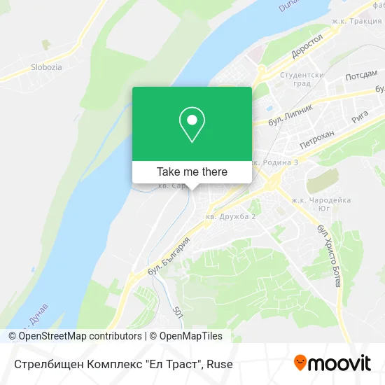 Карта Стрелбищен Комплекс "Ел Траст"