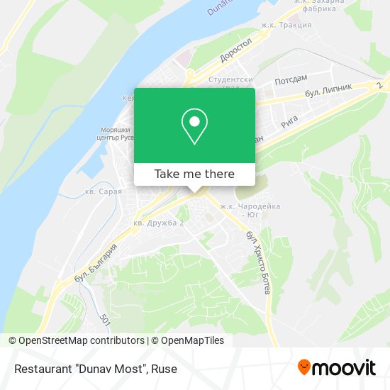 Restaurant "Dunav Most" map