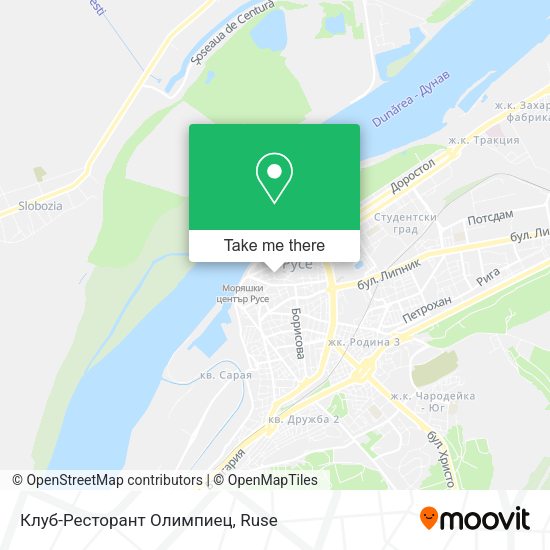 Карта Клуб-Ресторант Олимпиец