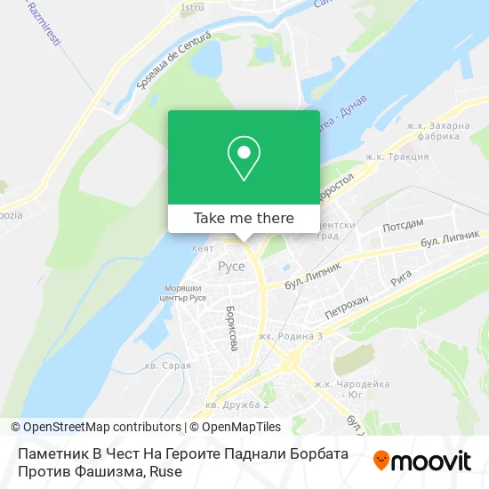 Карта Паметник В Чест На Героите Паднали Борбата Против Фашизма