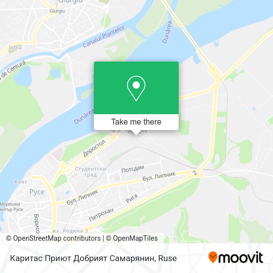 Карта Каритас Приют Добрият Самарянин