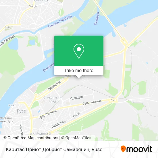 Карта Каритас Приют Добрият Самарянин