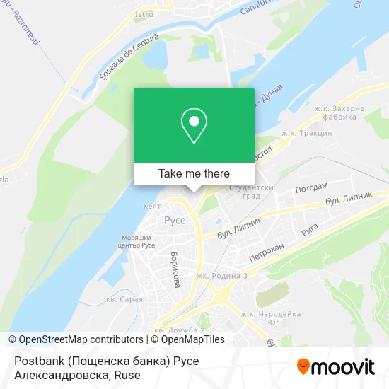 Карта Postbank (Пощенска банка) Русе Александровска
