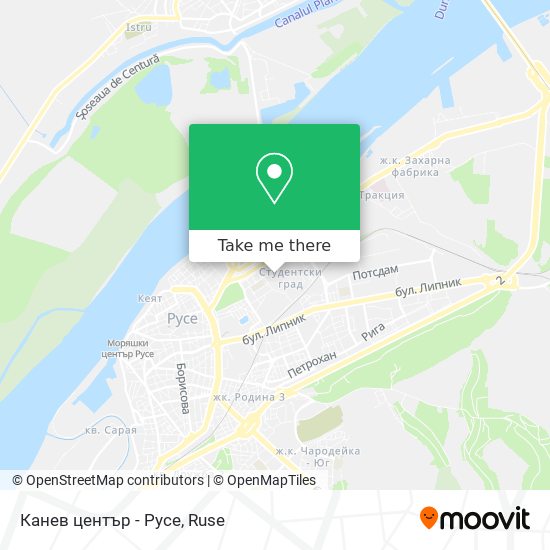 Канев център - Русе map