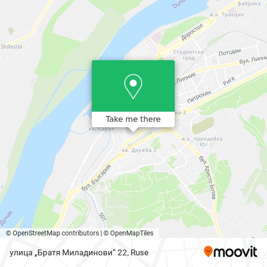 Карта улица „Братя Миладинови“ 22