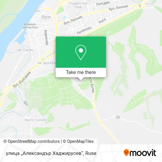 Карта улица „Александър Хаджирусев“