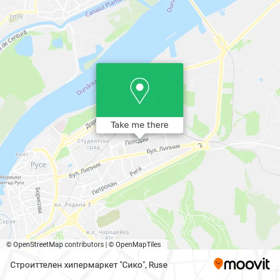 Карта Строиттелен хипермаркет "Сико"