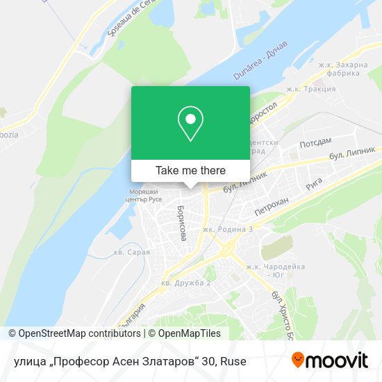 Карта улица „Професор Асен Златаров“ 30