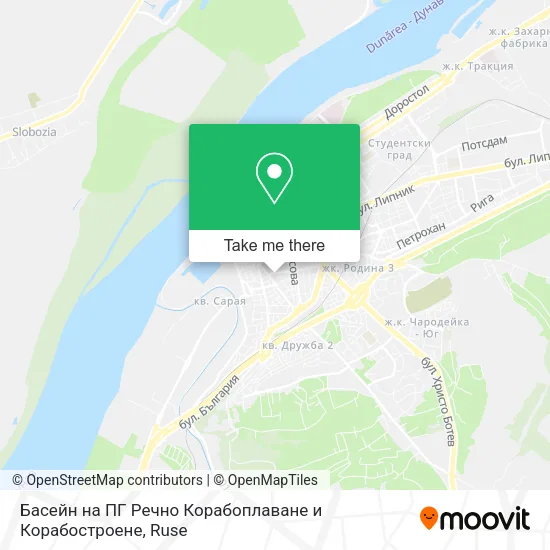 Карта Басейн на ПГ Речно Корабоплаване и Корабостроене