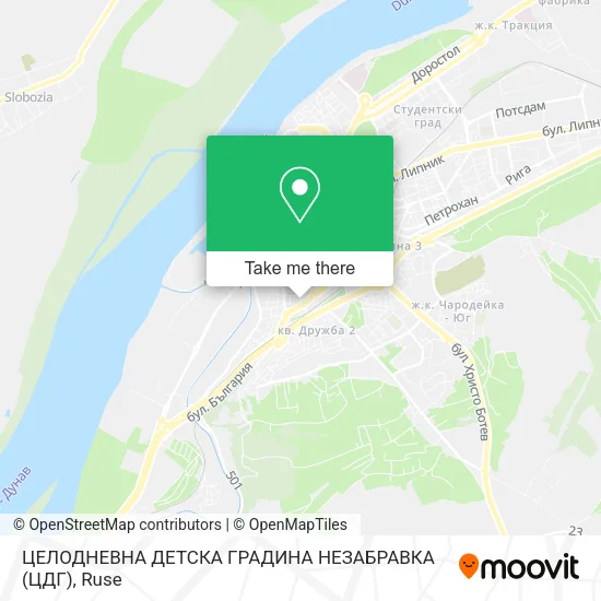 Карта ЦЕЛОДНЕВНА ДЕТСКА ГРАДИНА НЕЗАБРАВКА (ЦДГ)