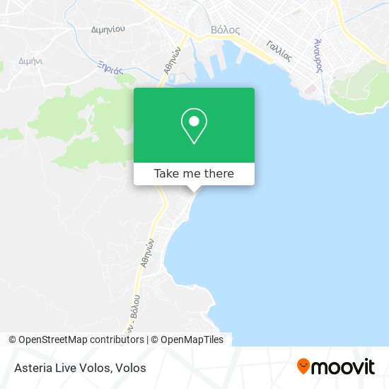 Asteria Live Volos map