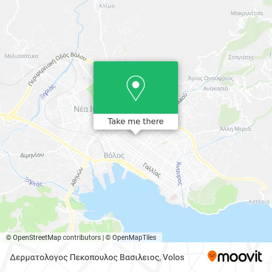 Δερματολογος Πεκοπουλος Βασιλειος map