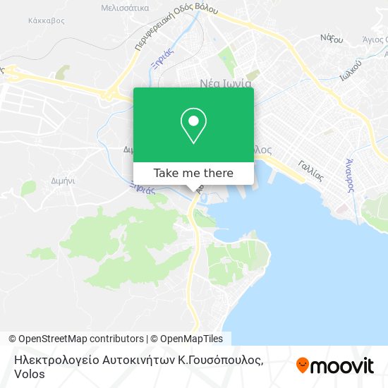 Ηλεκτρολογείο Αυτοκινήτων Κ.Γουσόπουλος map