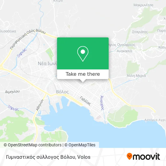 Γυμναστικός σύλλογος Βόλου map