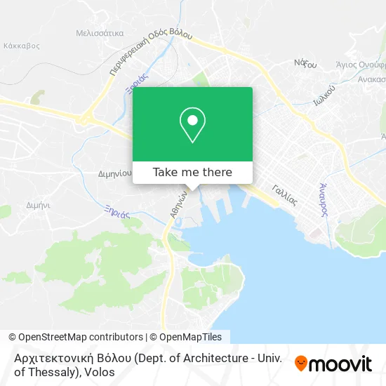 Αρχιτεκτονική Βόλου (Dept. of Architecture - Univ. of Thessaly) map