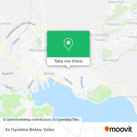 3ο Γυμνάσιο Βόλου map