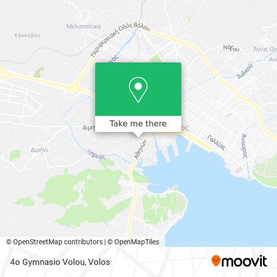 4o Gymnasio Volou map