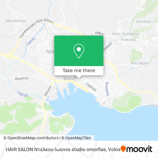 HAIR SALON Ντελκου Ιωαννα studio omorfias map
