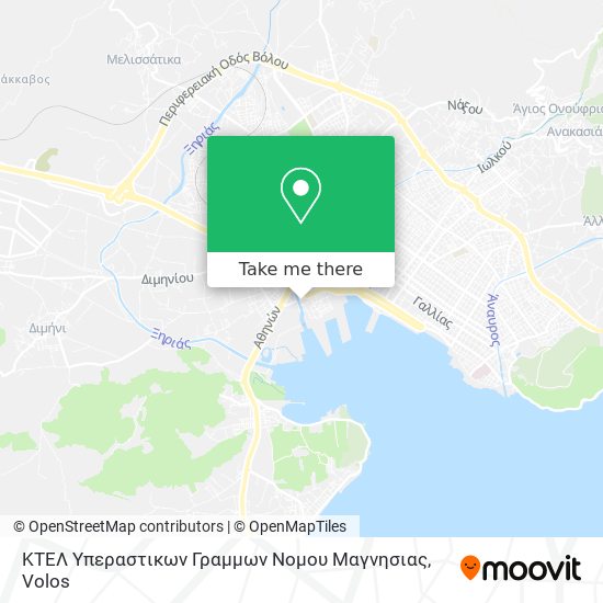 ΚΤΕΛ Υπεραστικων Γραμμων Νομου Μαγνησιας map